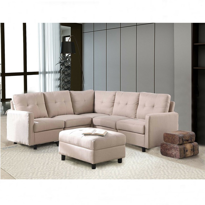 1-7 Seat Modular Sectional Sofa Couch Modern Fabric Upholstered Sofa Living Room gallery
