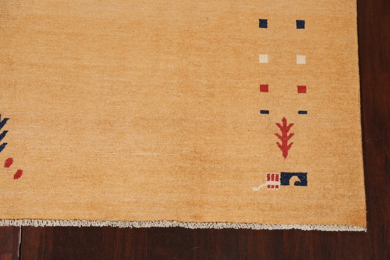 Bordered Gabbeh Contemporary Oriental Area Rug Hand-knotted WOOL Carpet 7x10 ft gallery