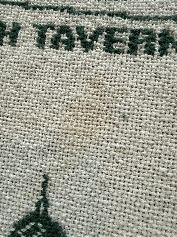 Green White Colonial WILLIAMSBURG Virginia VA Woven THROW Blanket No Tag Vintage gallery