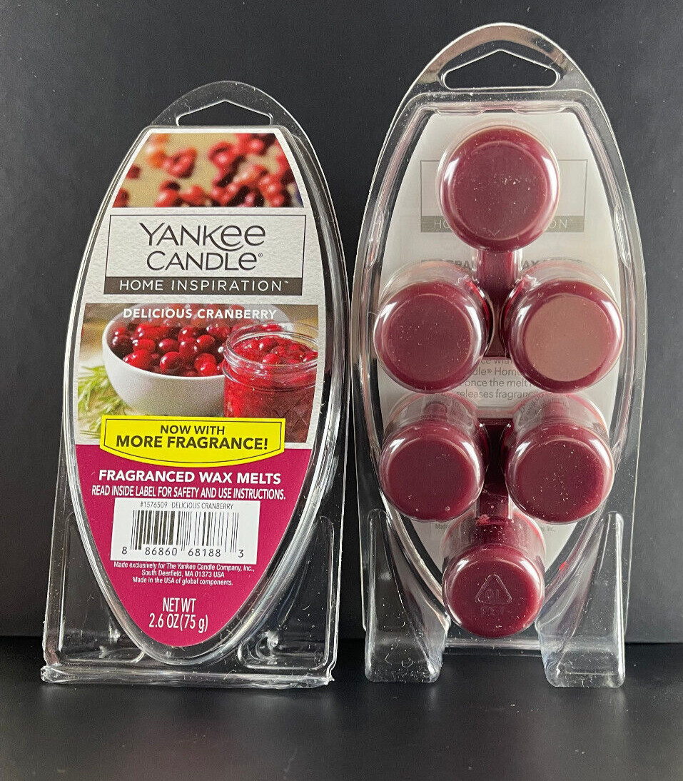 Yankee Candle Delicious Cranberry Wax Melts 12 Cubes 2 Packages gallery