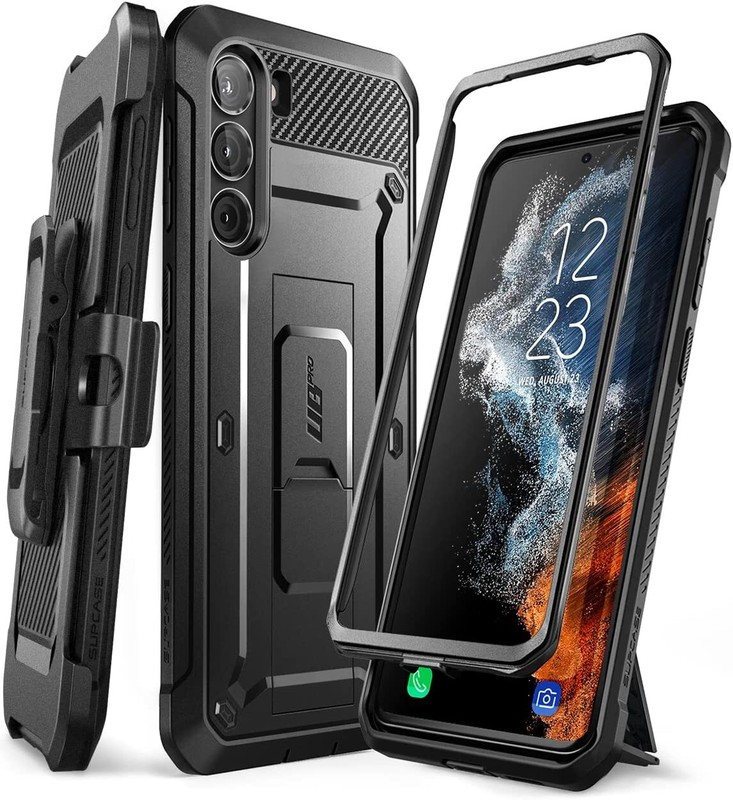 For Samsung Galaxy S23+ Plus 5G, SUPCASE Rugged Case + Kickstand Belt-Clip Cover
