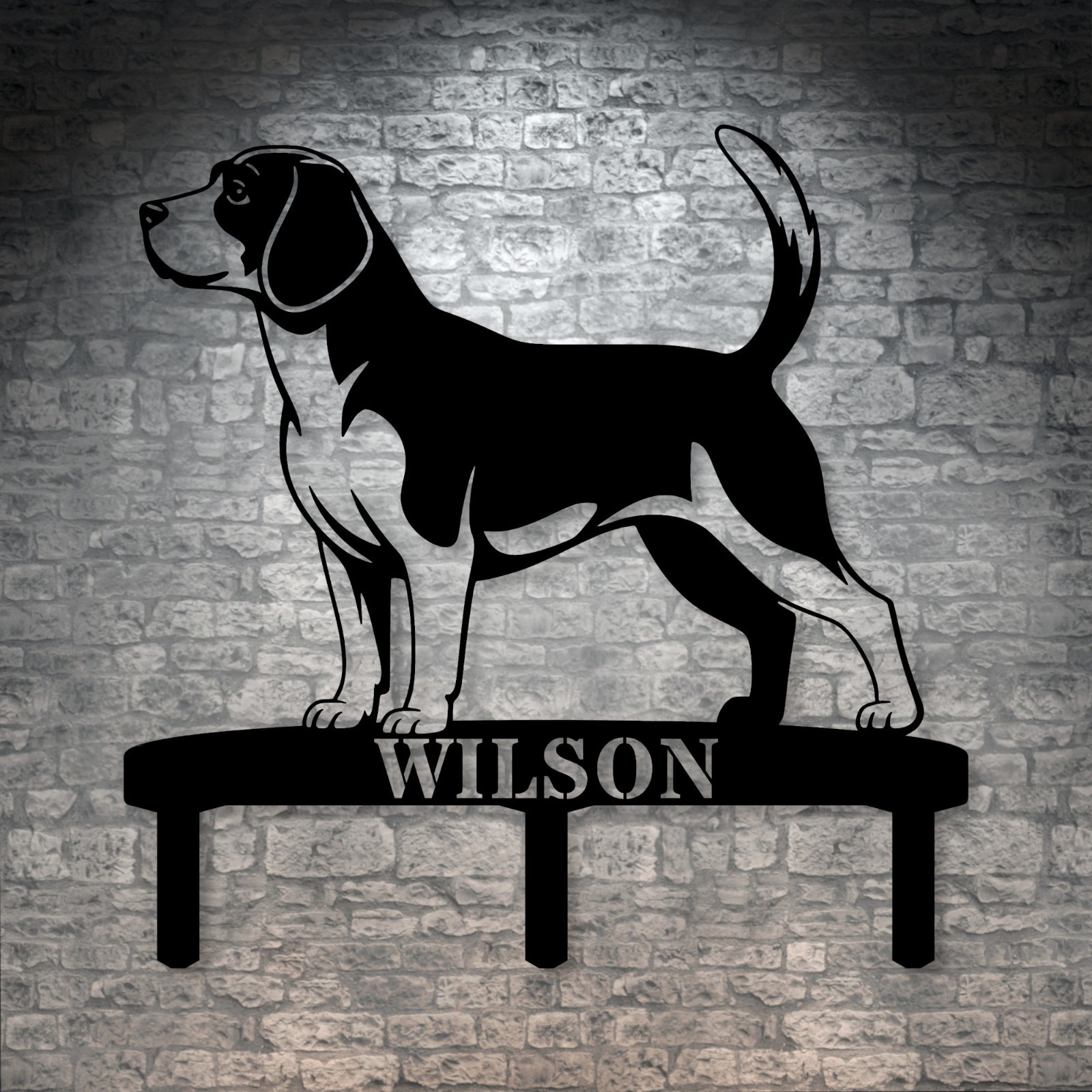 Personalized Beagle Garden Metal Sign With Stakes. Custom Dog Lover Name Gift gallery