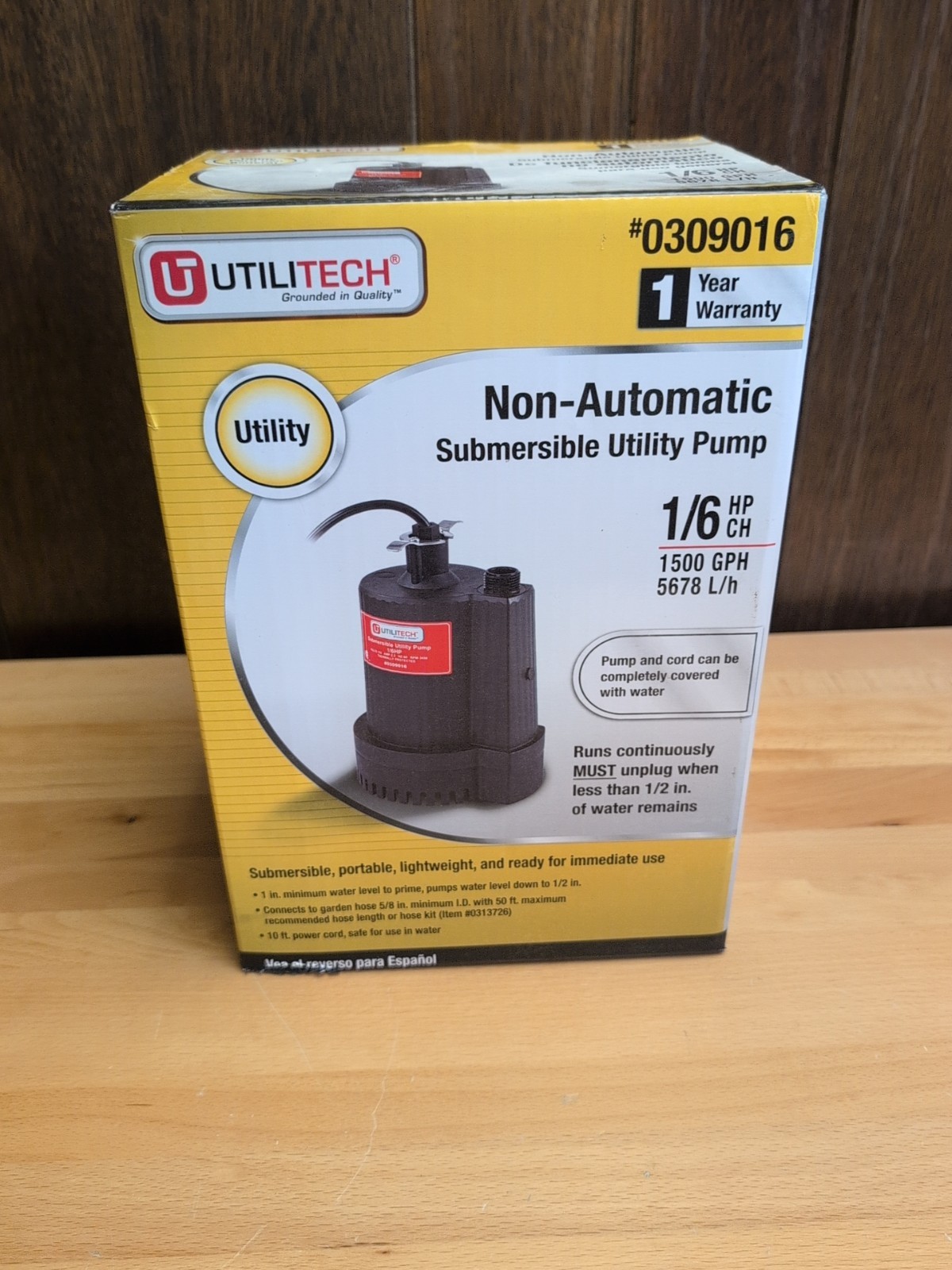 UltiliTech Non Automatic Submersible Utility Pump 1/6 HP gallery
