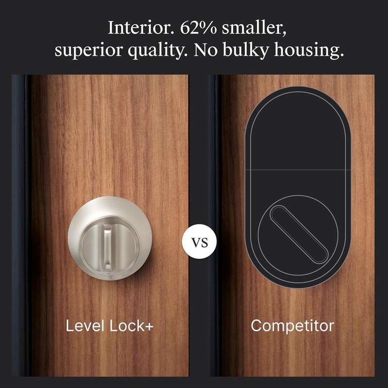 Level Lock+ Connect WiFi Deadbolt Smart Lock Satin Nickel B2 Apple Home Key gallery