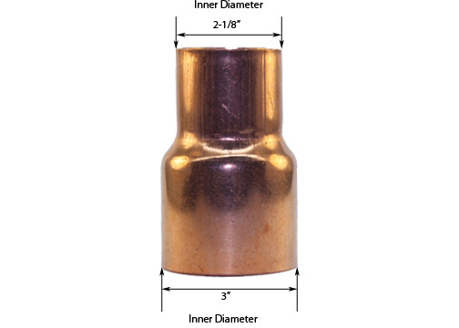 Libra Supply 3'' x 2'' inch Copper Coupling Bushing Fitting Reducer, FTG x C gallery