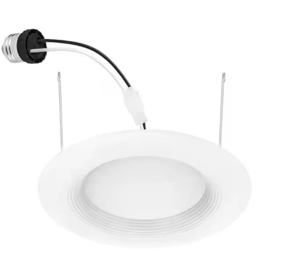 EcoSmart 65W LED Downlight 4-Pack 5/6" Dimmable Bright White E26 NEW in Box gallery