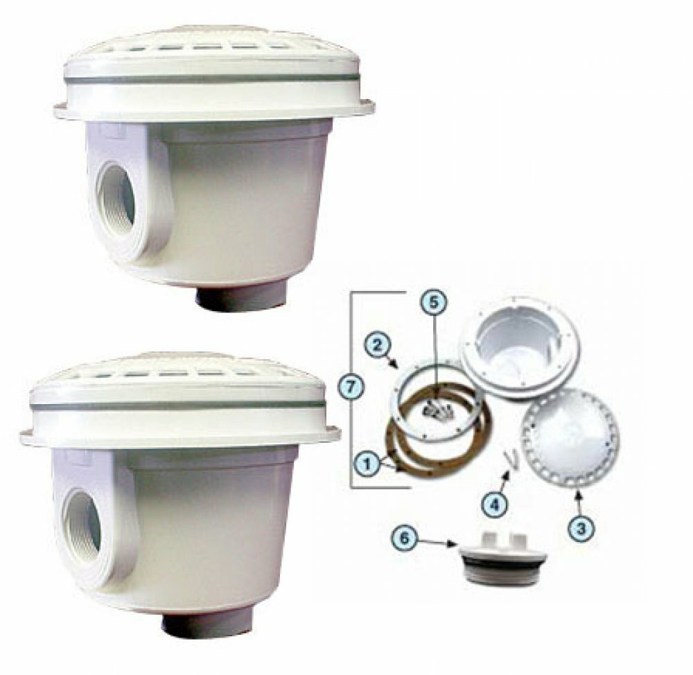 Dual Main Bottom Drain Kit For Above Ground Swimming Pools - 2 Pack gallery