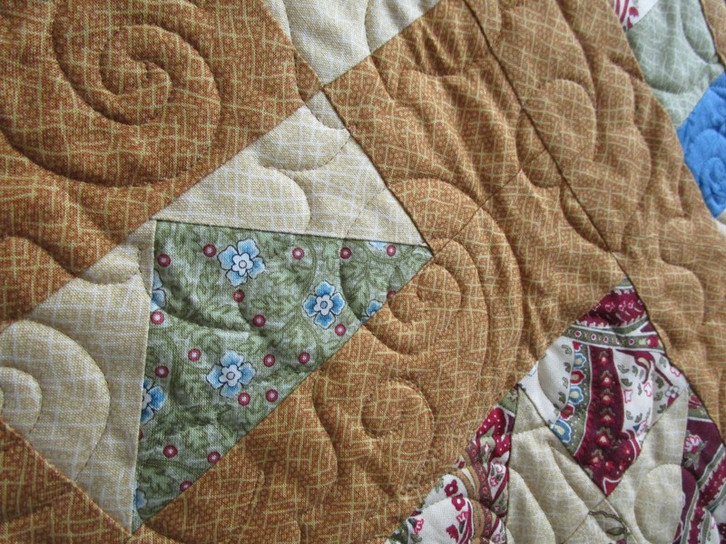 Handmade QUILTED TABLE RUNNER, STAR EARTH TONES, PATCHWORK, 15" BY 53", NEW gallery