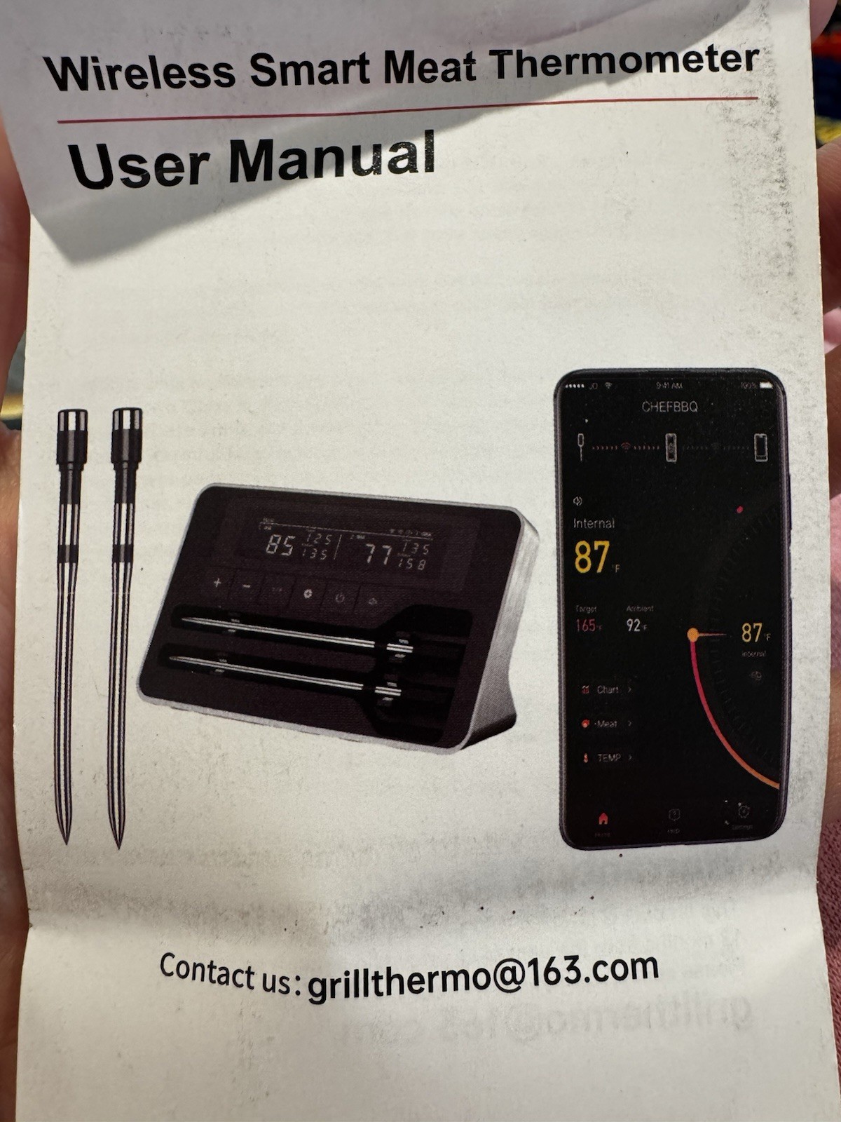 Wireless Smart Meat Thermometer BBQ App Compatible DUAL Probe gallery