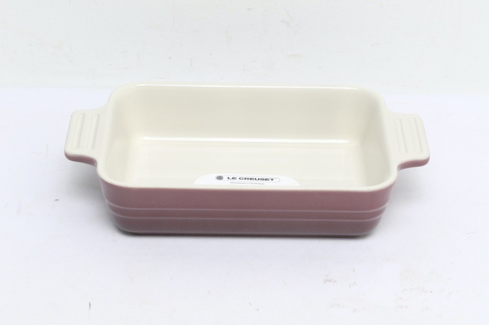 Le Creuset Fig 18 cm Rectangular Baking Dish Stoneware, 7.25"x5" NEW