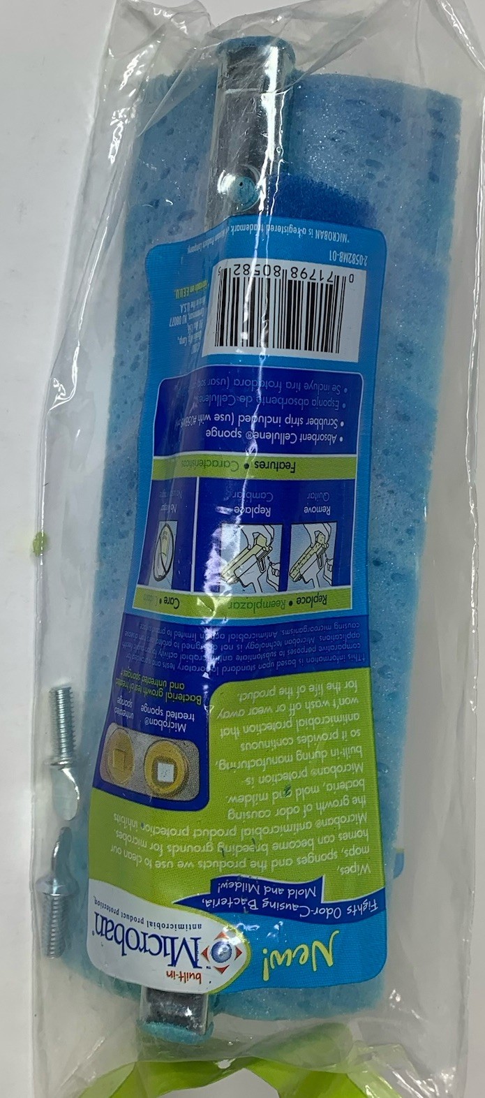 SEALED Quickie Mop & Scrub Roller Mop Refill -Type M Fits Mop #0582MB Blue New gallery