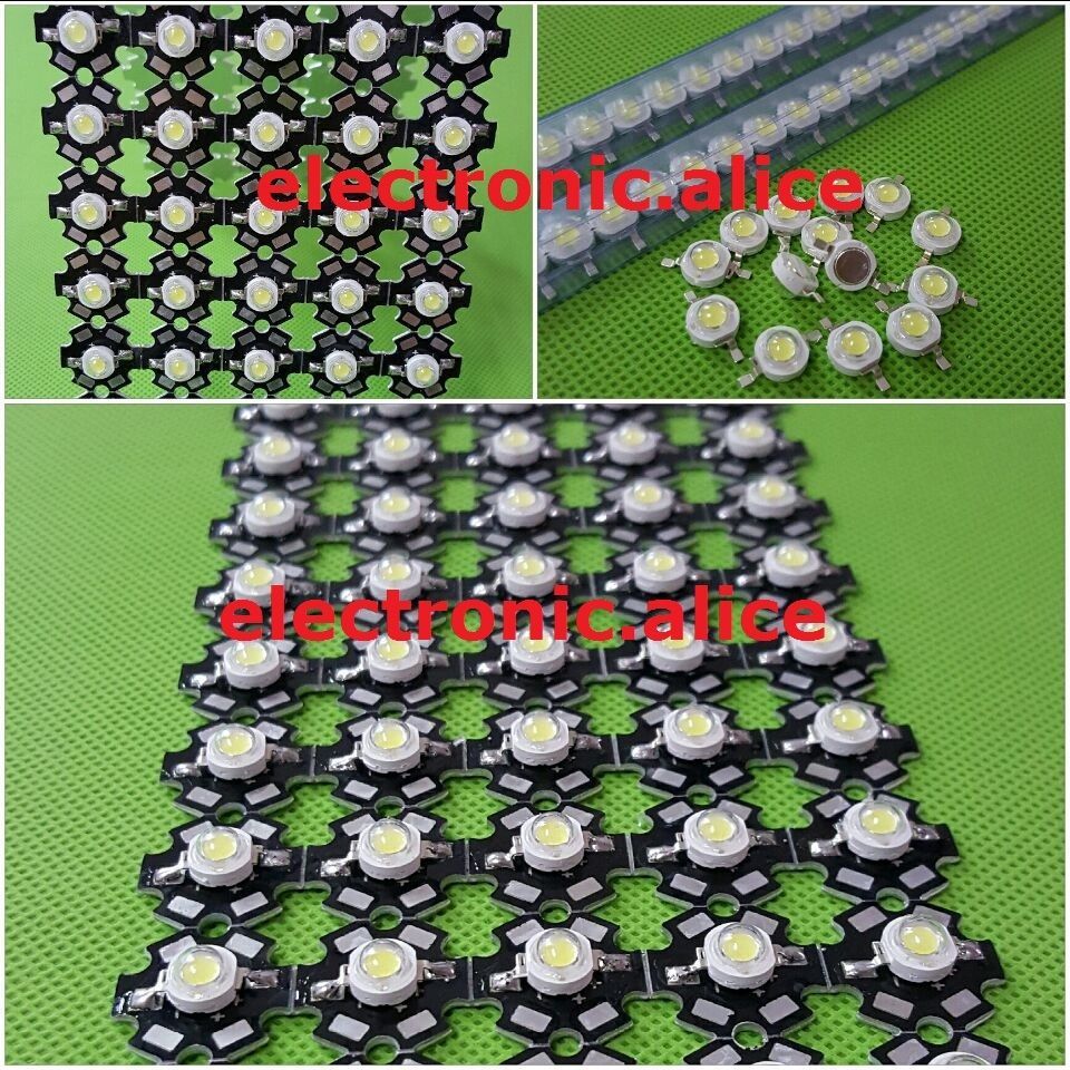 100pcs New 3W High Power cool white 6000-6500k LED+20mm star pcb gallery