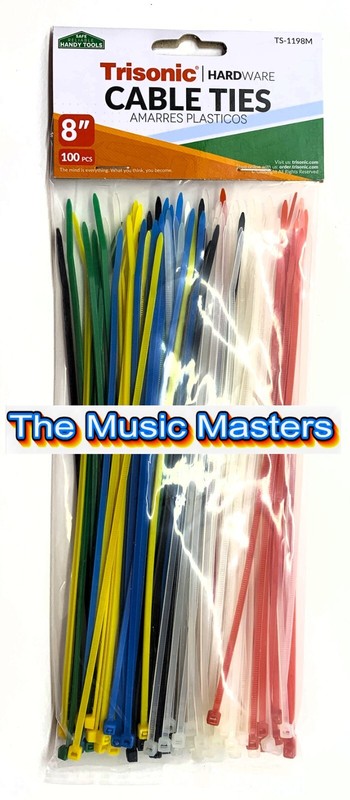 200 Pack Assorted Colors 8 inch Wire Cable Ties Nylon Zip Tie Down Wraps Straps gallery