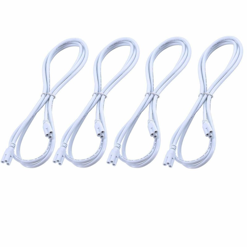 4-24 Pack 3FT 4FT Connector Cable Extension Cords 3-Pin LED Tube Light Fixture gallery