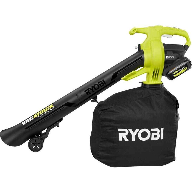 RYOBI Leaf Vacuum/Mulcher 40-Volt Lithium-Ion Cordless Battery/Charger Included gallery