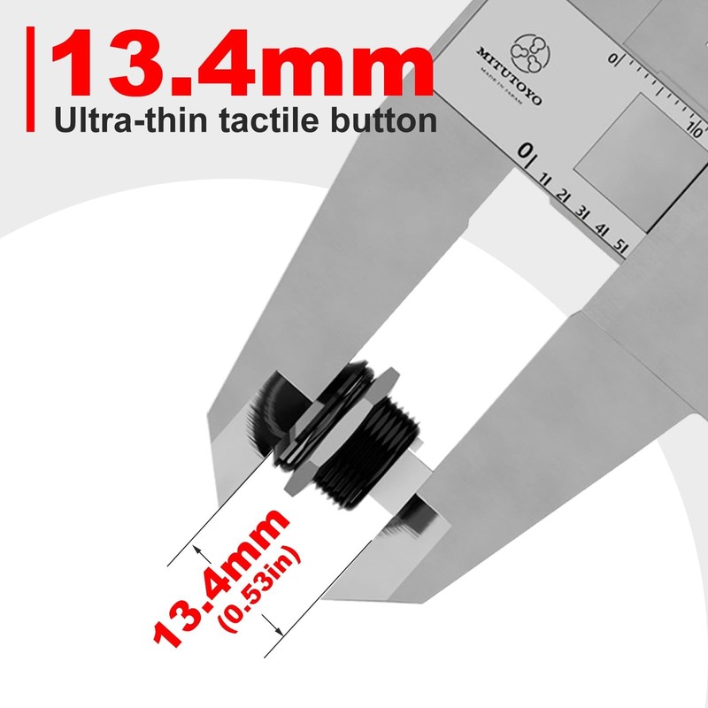 3PCS 12mm Momentary Push Button Switch 12v Touch Power Button Ultra-Thin Swit... gallery