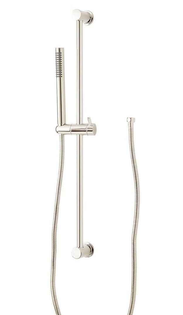 28” Shower Slide Rail Set w/Sleek Hand Shower Wand & Flex Hose-Brushed Nickel gallery