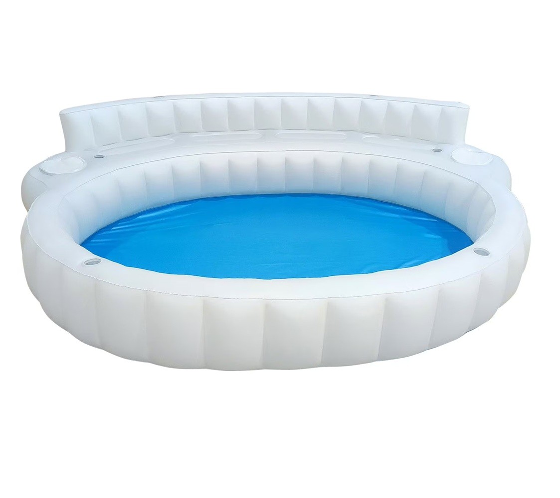 Member Mark Oversized Inflatable WHITE Sofa Pool 152in X 126in X 31in gallery