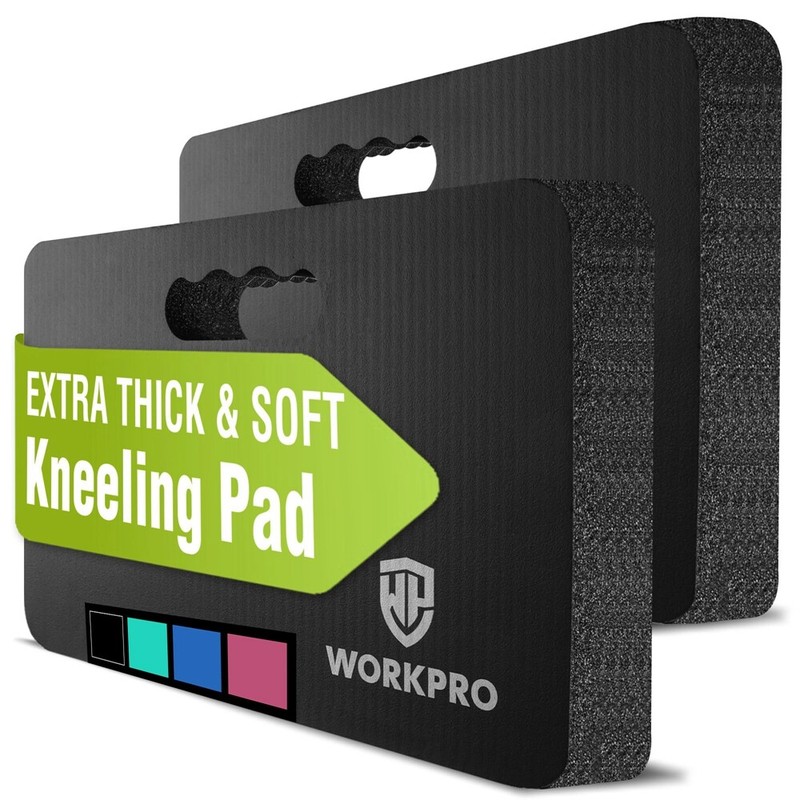WORKPRO 2-Pack Extra Thick Kneeling Pad Soft Foam Cushioning for Knee Black gallery