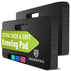 WORKPRO 2PC Extra Thick Kneeling Pad Soft Foam Cushioning Large Foam Kneeler Mat