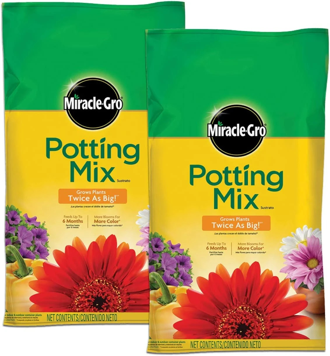 Miracle-gro Potting Mix Soil, Enriched, Outdoor & Indoor Plants, 8Qt. 2Pack gallery