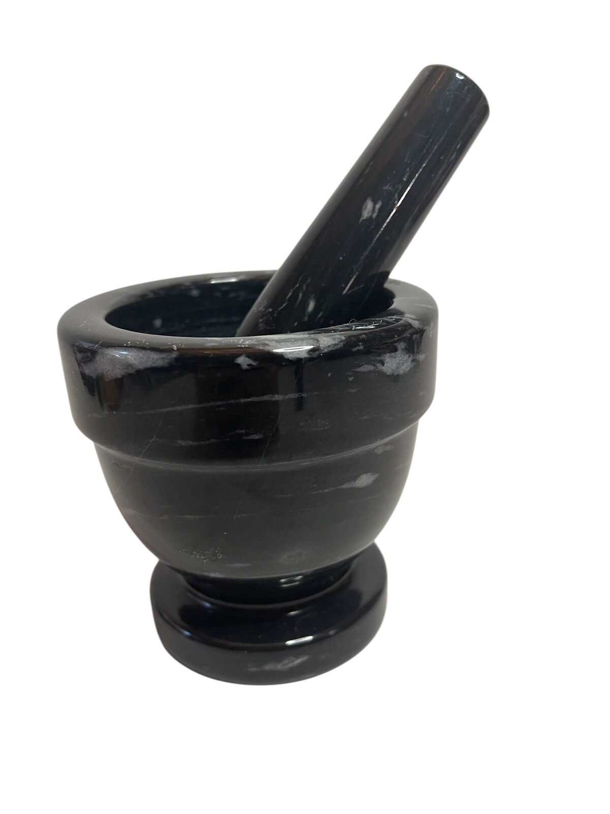 Creative Home Black Gray Marble Polished Mortar And Pestle gallery