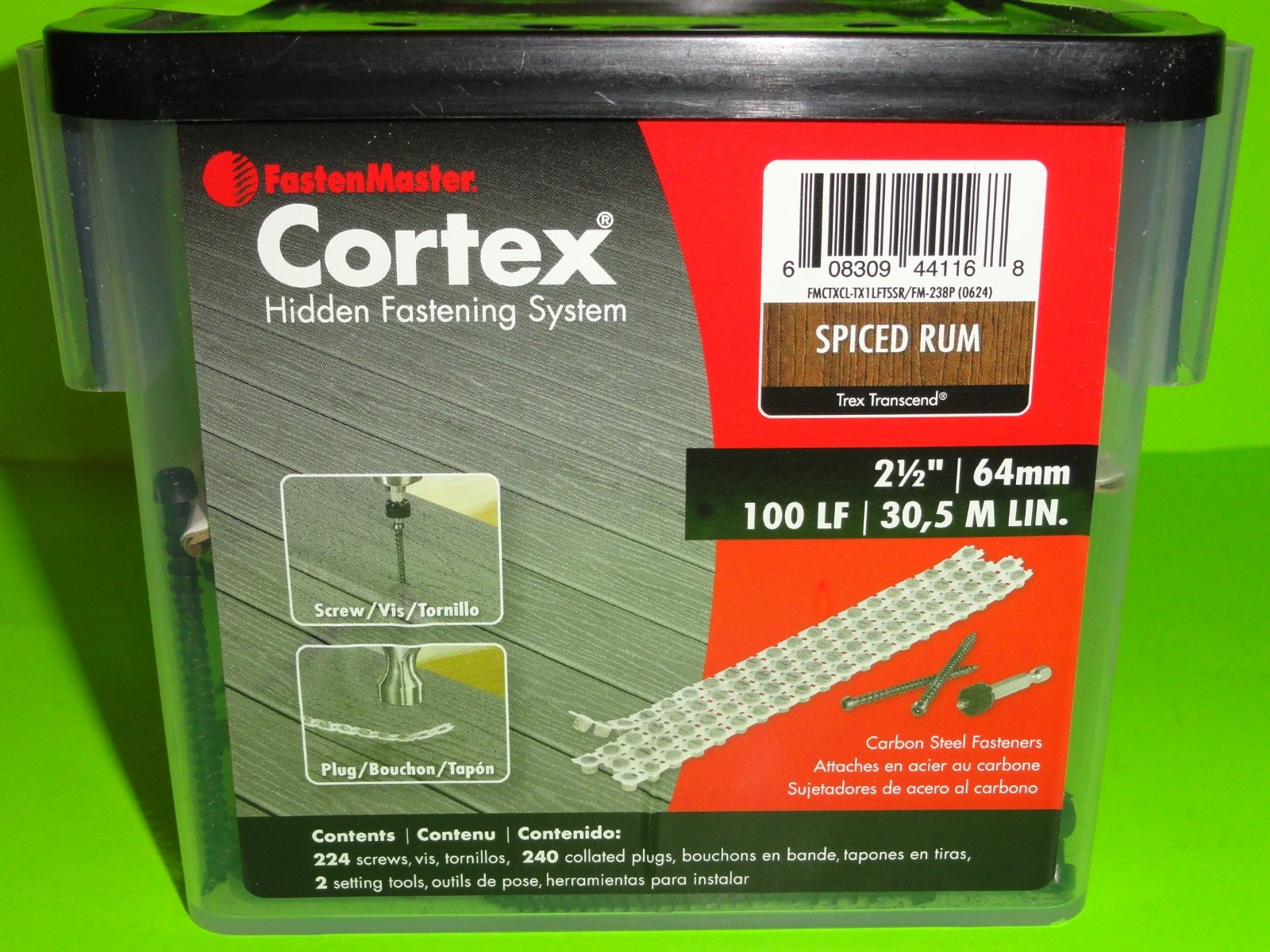 224ct FastenMaster Cortex 2-1/2" SPICED RUM Torx Ttap Trex Hidden Deck Screws gallery