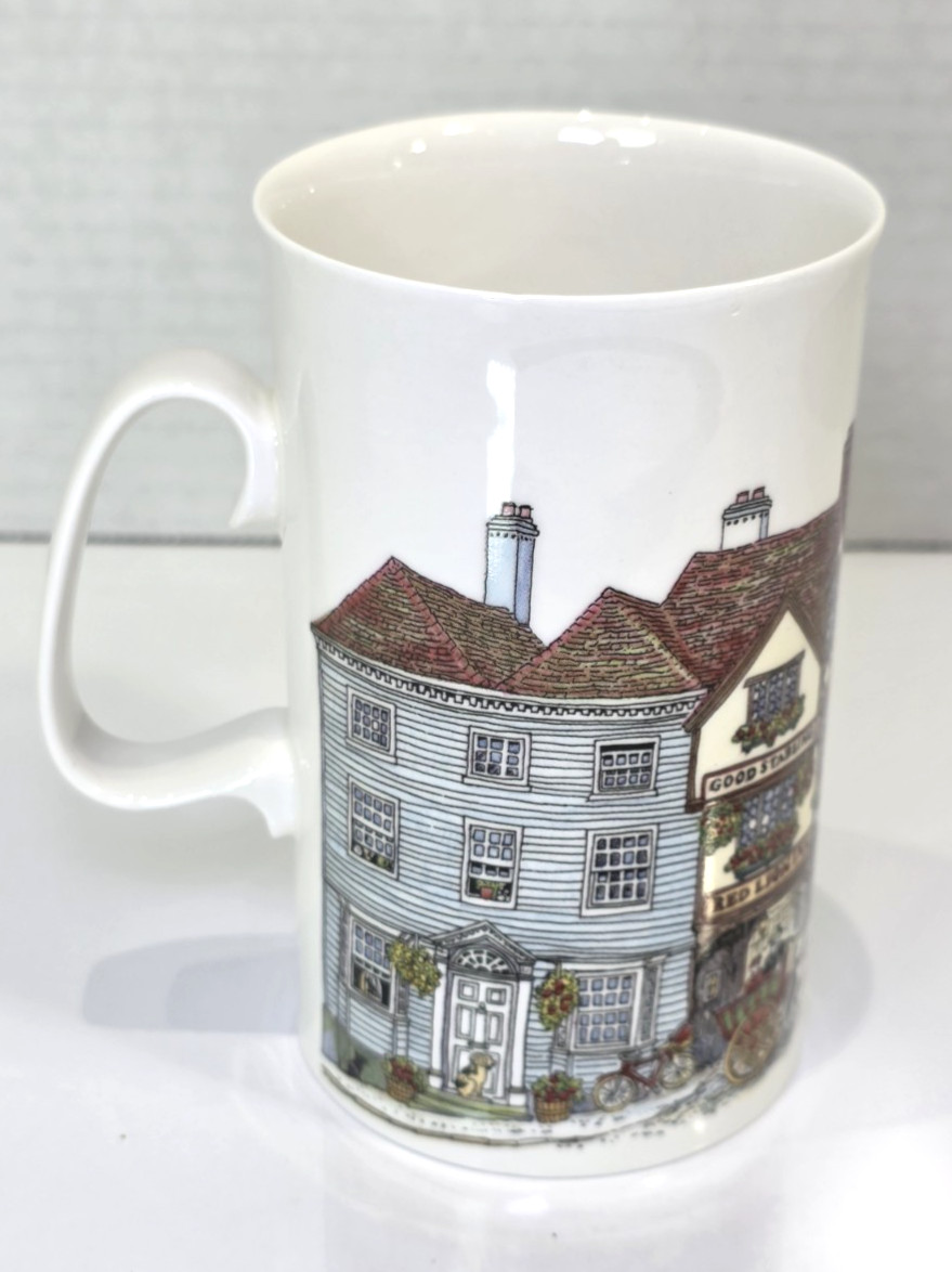 Dunoon Village Inns Tea Coffee Cup Fine Bone China Sue Scullard ENGLAND 12 oz gallery