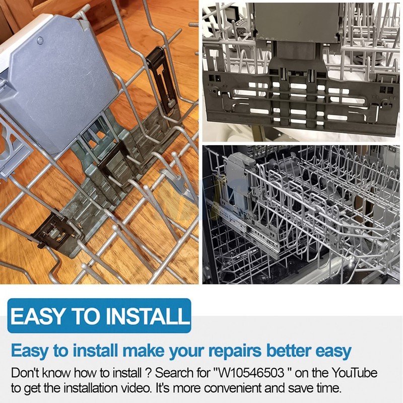 8 Pcs Upgraded Dishwasher Upper Rack Adjuster W10546503 W10195840 W10195839 gallery