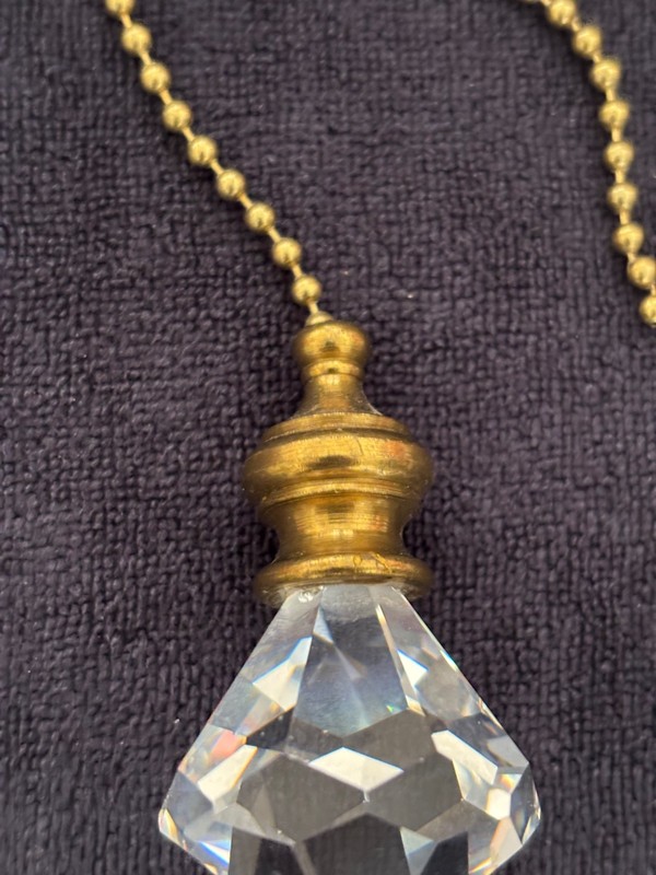 Glass Fan Light Pull - Diamond Shape gallery