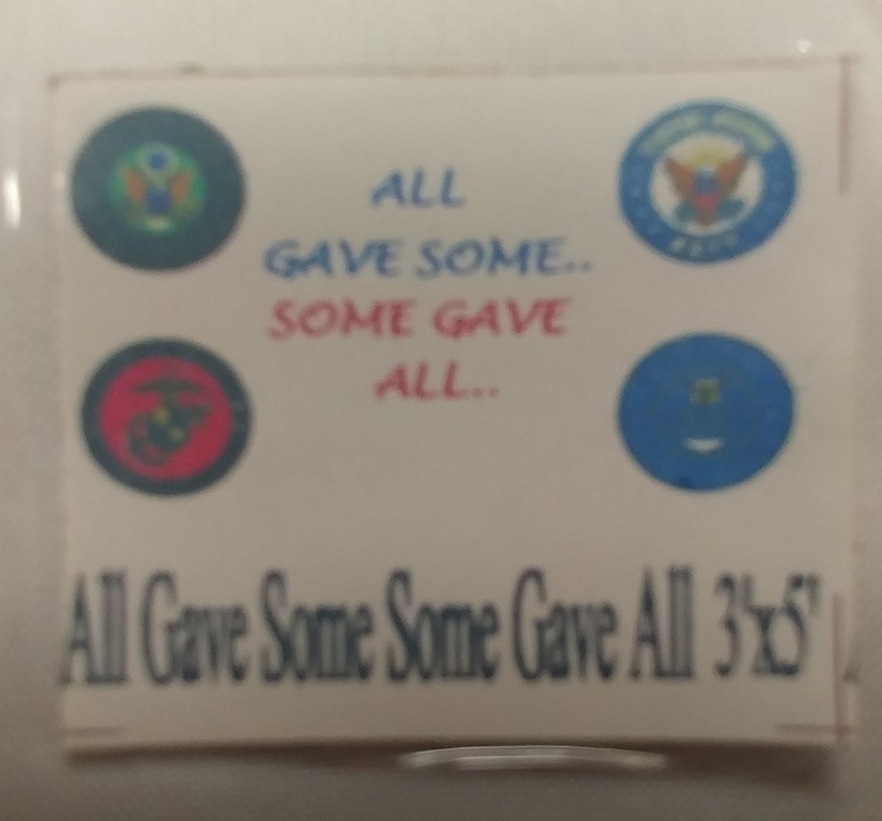 ALL GAVE SOME, SOME GAVE ALL HIGH QUALITY FABRIC FLAG 3X5 * gallery