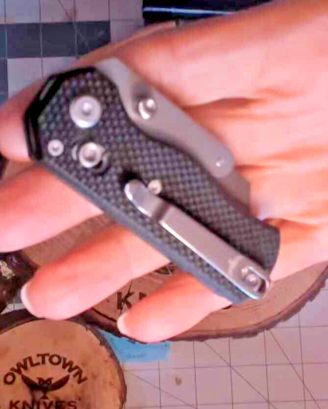 NEW Spring4th Sling Cutter Box cutter knife with button lock action. 440, G10 gallery