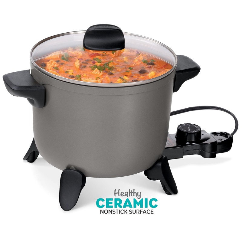 Presto Kitchen Kettle Ceramic Deep Fryer Multi-Cooker Electric Nonstick Pot New gallery