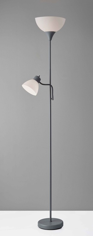 72‘’ Gray Combo Floor Lamp With Reading Lamp, Modern Design gallery