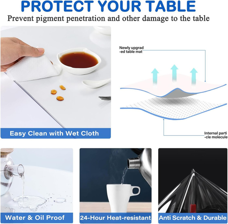 60 Inch Diameter Clear round Plastic Table Cover Vinyl Tablecloth Clear PVC Plac gallery