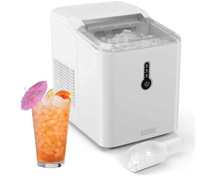 Compact Nugget Ice Machine with 26 Pound Daily Ice Production, Self-Cleaning... gallery