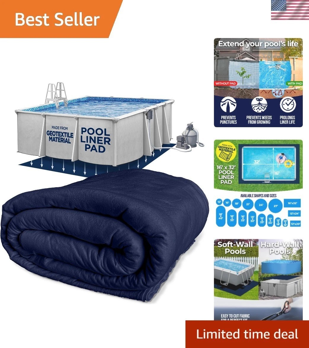 16-Foot-by-32-Foot Rectangle Pool Liner Pad for Above Ground Pools - Rectangl... gallery