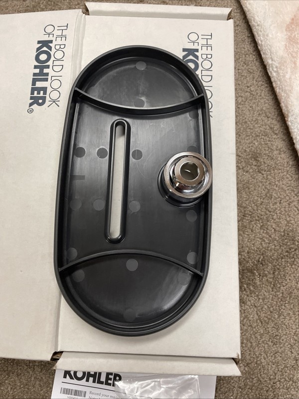 Kohler Statement Slidebar Shelf Black Polished Chrome 26317-CP - Open Box gallery