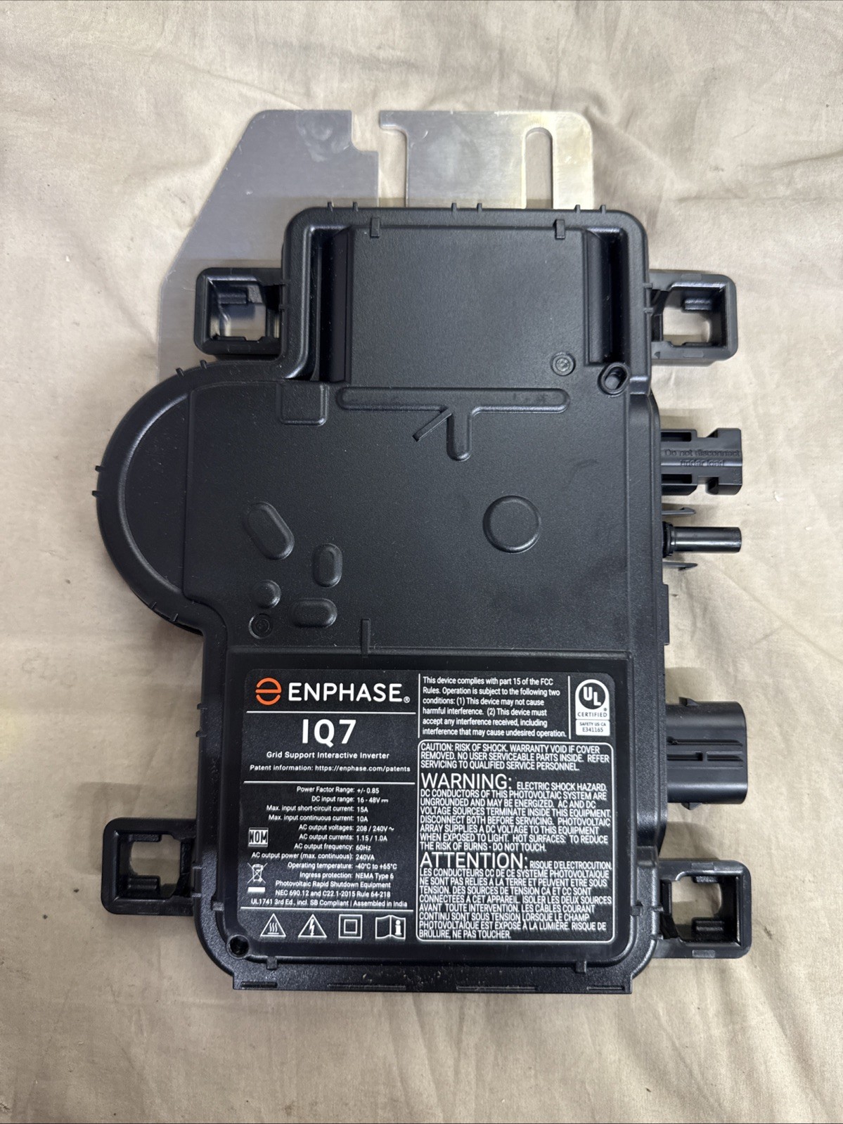 ENPHASE ENERGY IQ7-60-M-US GRID SUPPORT INTERACTIVE MICROINVERTER RAPID SHUTDOWN gallery