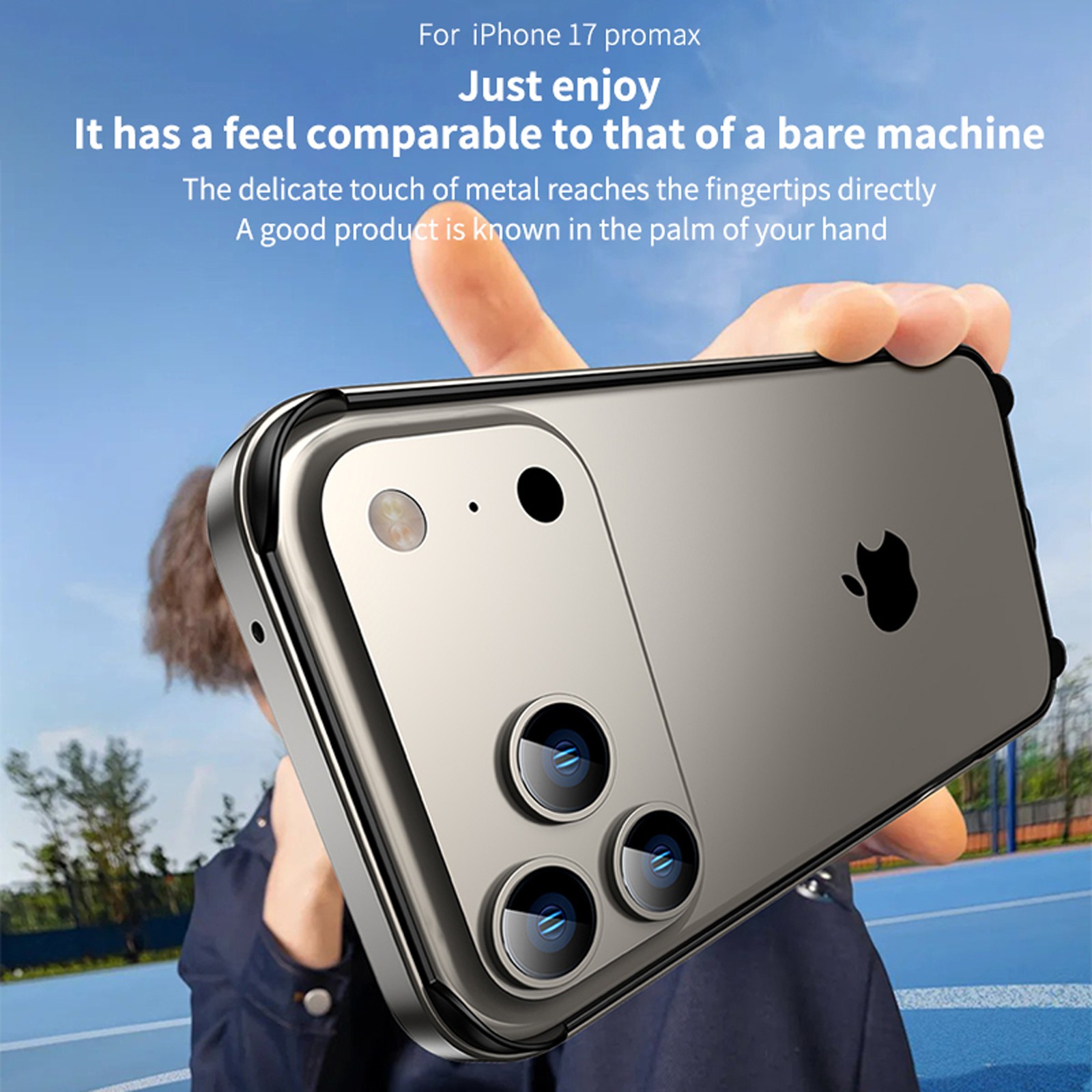 For iPhone 17 Pro Max 16 15 14 13 12 Slim Fit Metal Rubber Hybrid Bumper Case gallery
