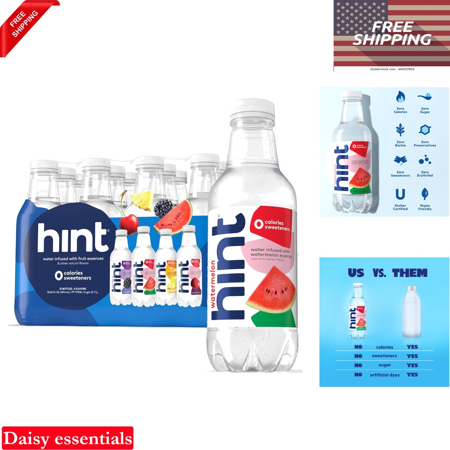 Infused Water Variety Pack 12 Bottles Sugar Free Flavored Hydration 16oz gallery