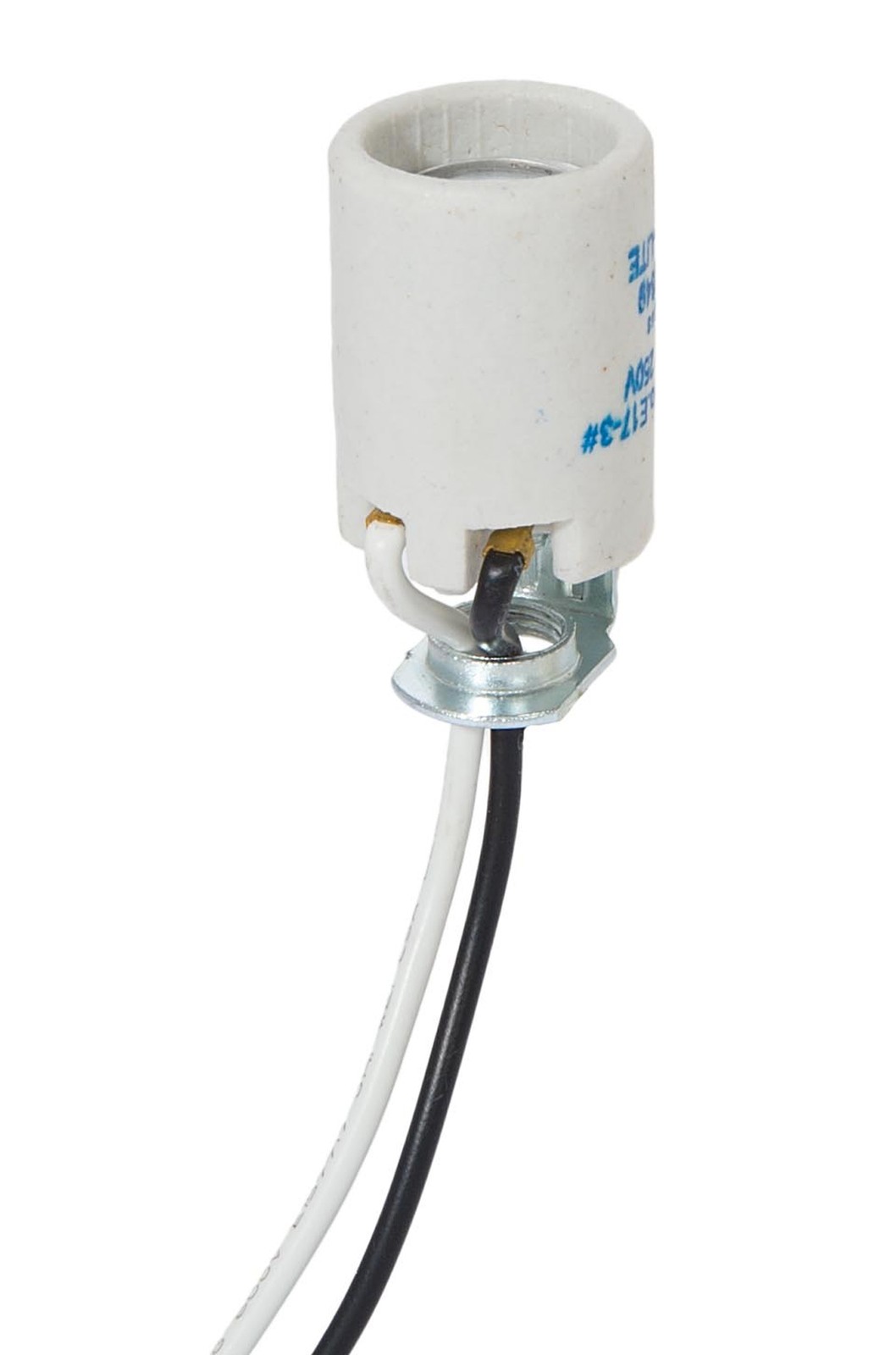 B&P Lamp Intermediate Base E17 Keyless Unglazed Porcelain Socket with Wire gallery