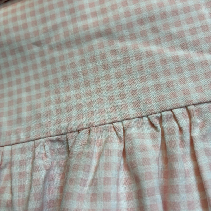 JCP Pillowcase Pair Ruffled Pink Gingham Smooth Touch Percale Standard 21x30 In gallery