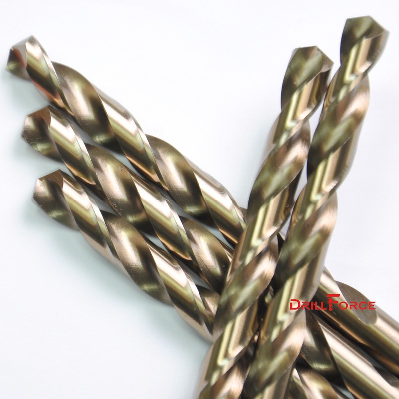 DRILLFORCE 10PCS 1/8" COBALT DRILL BIT SET HSS M35 TWIST TOOLS METAL DRILL BITS gallery