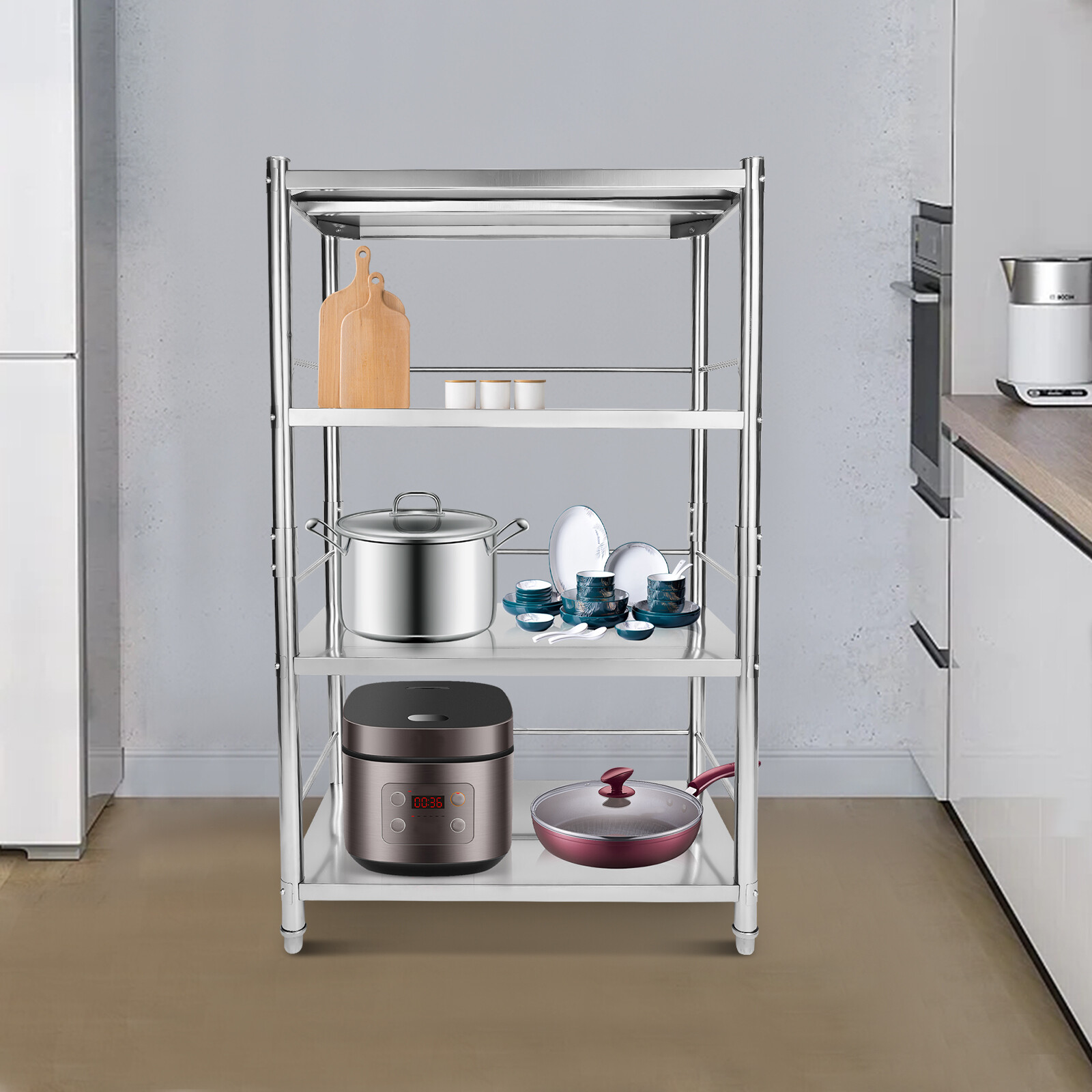 31"*18"*52" inch Commercial Storage Shelf 4-Tier Storage Rack Shelving Racks USA gallery