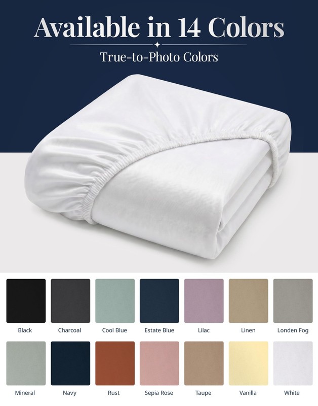 White Fitted Full - Stretchable Jersey Knit Fabric - Snug Fit Upto 15" Deep P... gallery