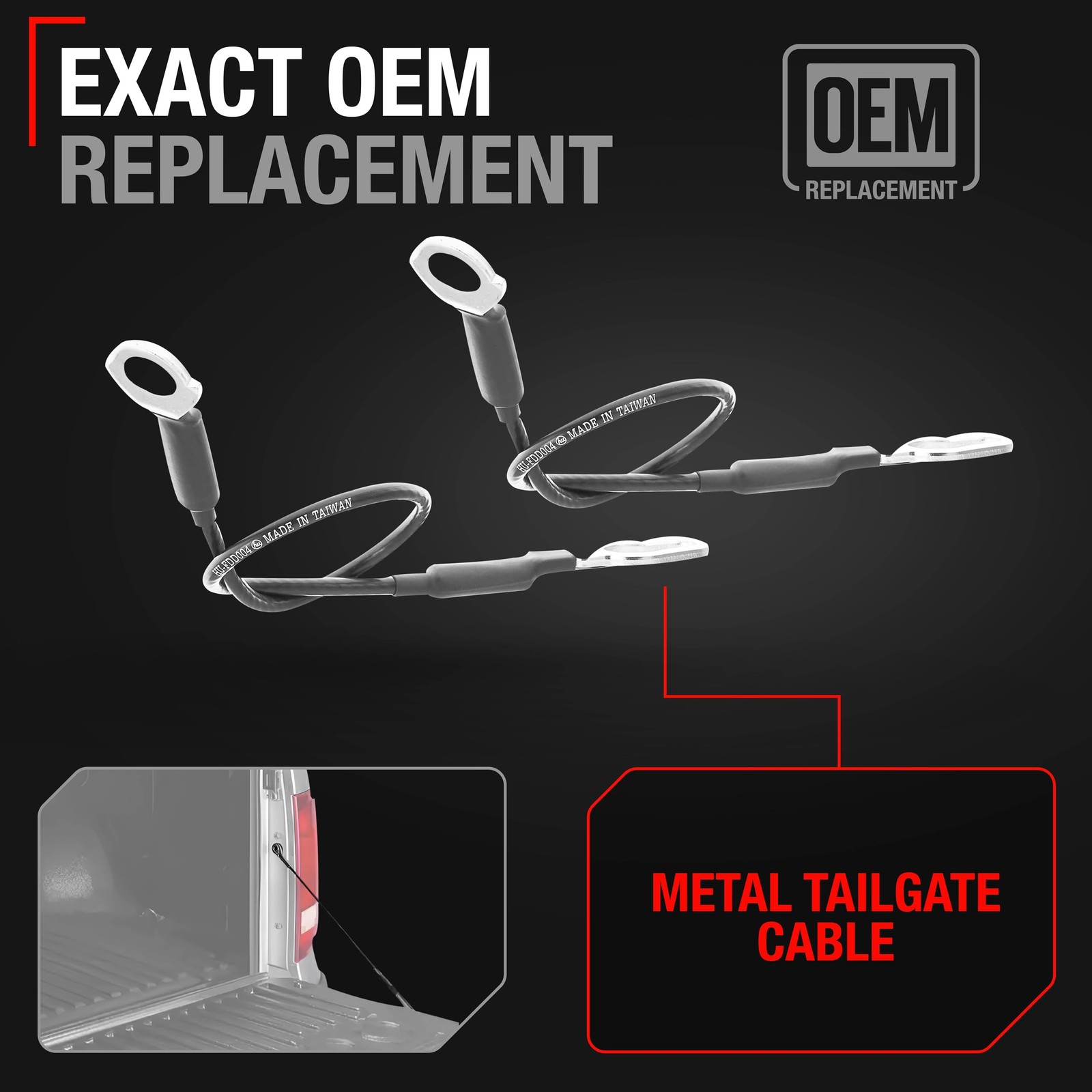 Tailgate Cable Set, Left & Right for Ford F-150, F-250, F-250 HD, F-350 gallery