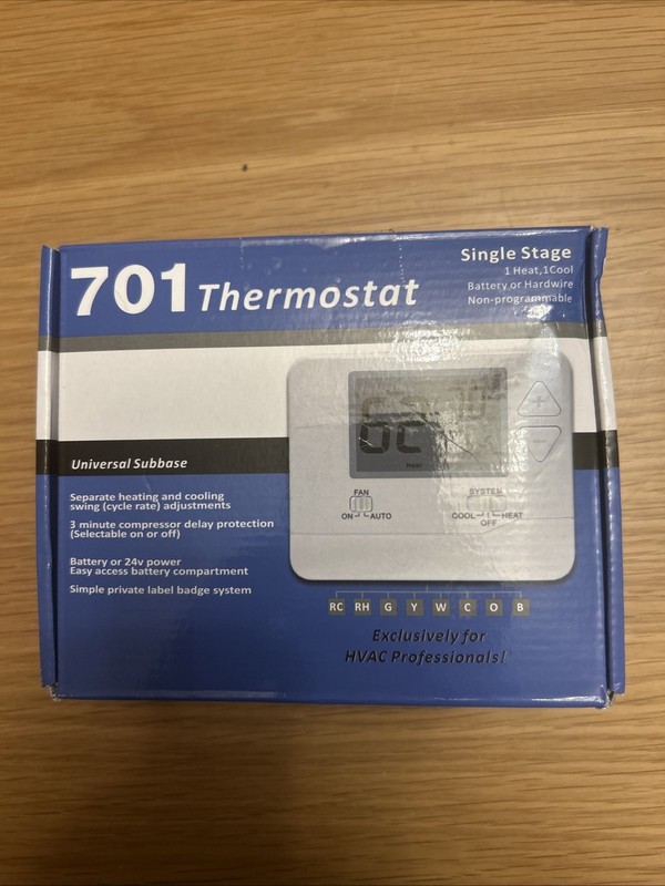 ELECTECK Non-Programmable Digital Thermostat for Home, up to 1 Heat/1 Cool wi... gallery