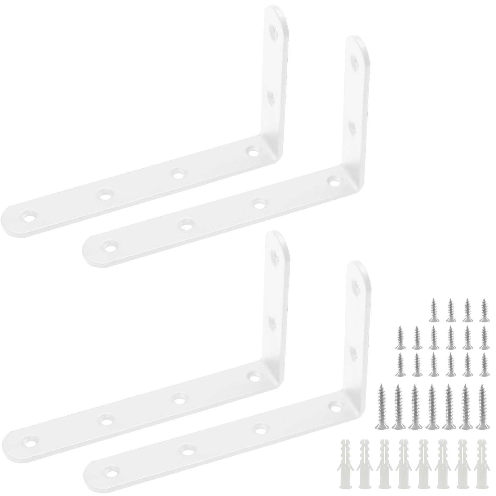 Luomorgo 4 Pcs L Shaped Brackets for Shelves, Heavy Duty Stainless Steel, Dec... gallery