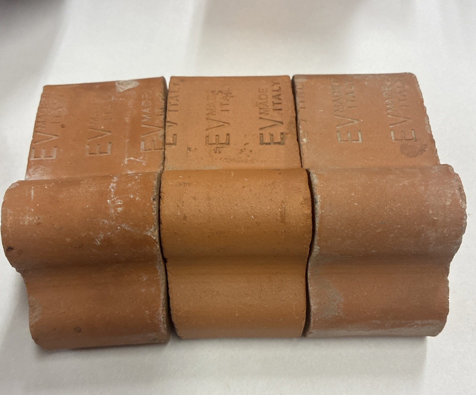 Vintage Terracotta Ceramic Clay Pottery Planter Feet Risers Pedestals Set of 3 gallery